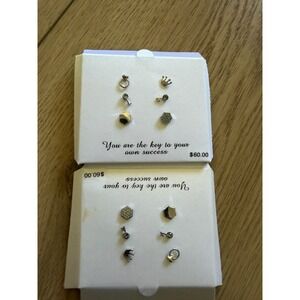 Kohl's Charming Inspirations Swarovski‎ Crystal Stud Earrings 6 Pairs